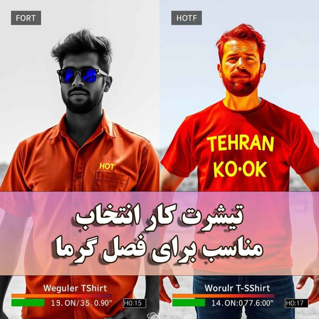 تیشرت کار انتخاب مناسب فصل گرما